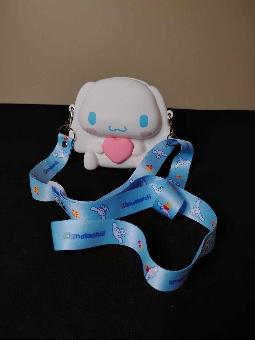 Sanrio Cinnamoroll Silicone Crossbody Bag Blue White Character Purse Kawaii Mini
